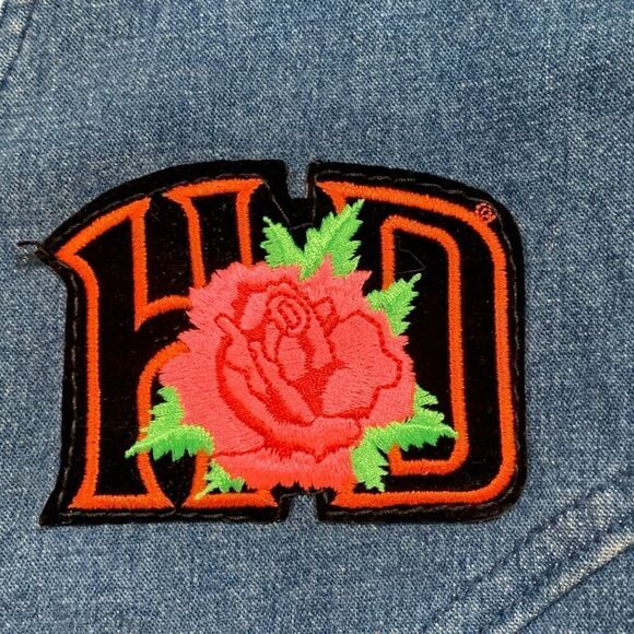 Vintage Harley Davidson Denim Vest Medium Wash Utah Chapter Motorcycle Patches - Picture 9 of 16
